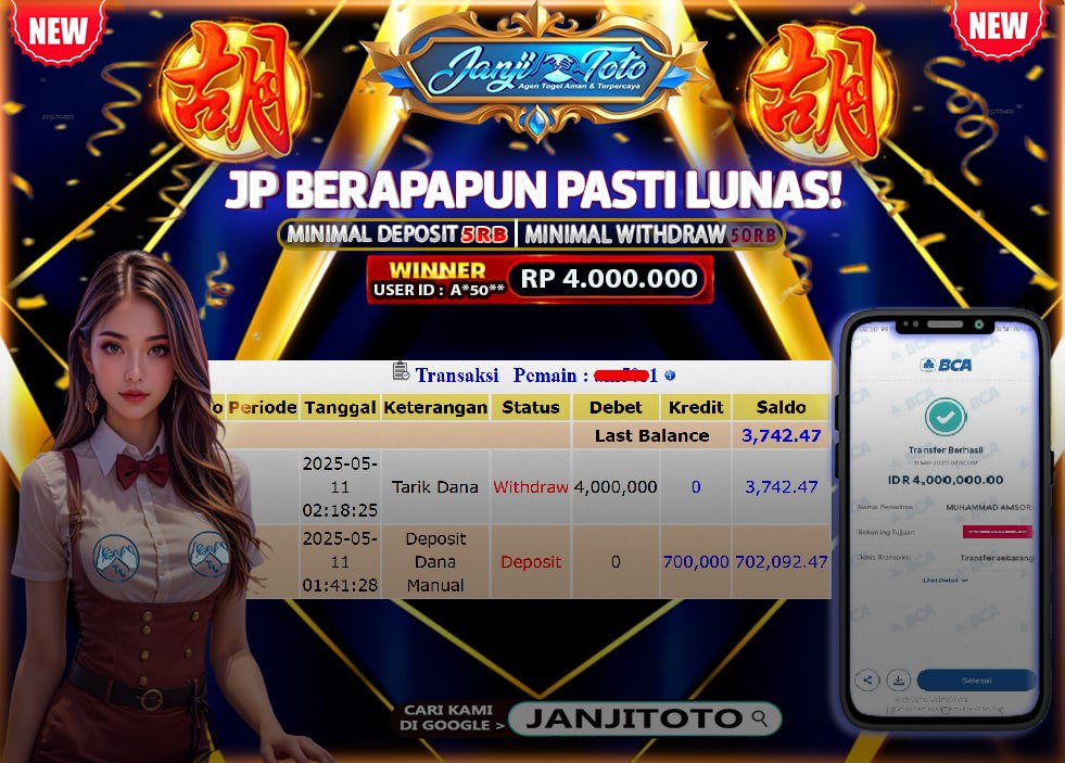 Bukti Kemenangan Janjitoto Slot Pragmatic Gates Of Olympus 1000