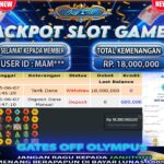 Selamat kepada MAM**** berhasil mendapatkan kemenangan DI PERMAINAN GATES OFF OLYMPUS SEBESAR RP 18.000.000